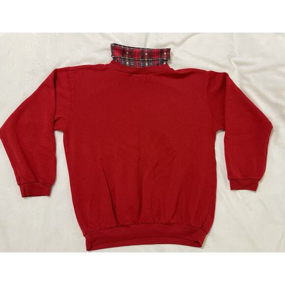 Grannycore Vintage novelty Cat Kittens Mock Turtleneck Sweatshirt XL - Picture 5 of 5